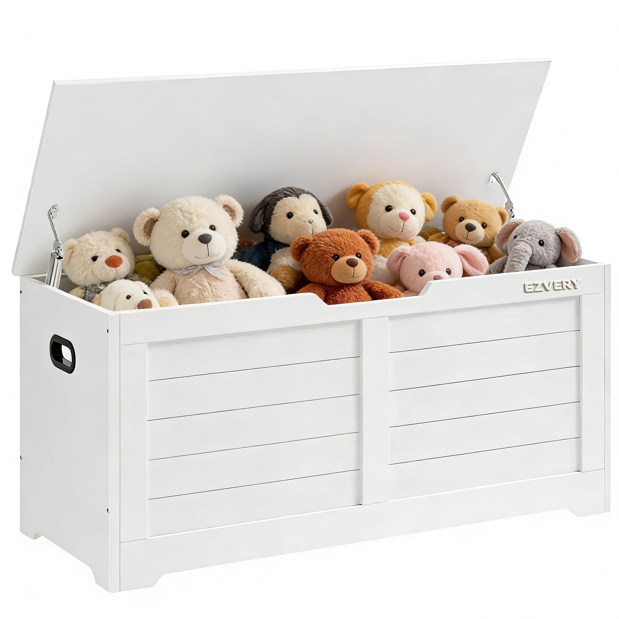 EZVERY Chests for toys,White Farmhouse Storage Bench,for Children's Bed Room,Entryway,Living Room.